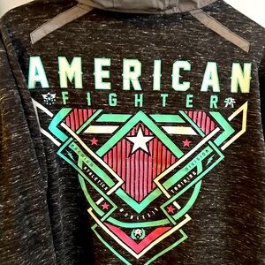 American Fighter light weight zip up sweat hoodie jacket sz xl. Excellent shape